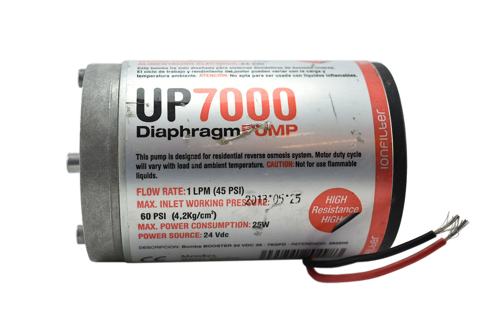 Motor Bomba Booster UP7000 24V DC 25W Industrial - Multiusos ION FILTER - Imagen 5