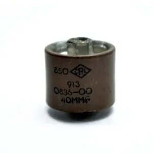 CAPACITOR 40pF 5KV CRL 850 CERÃMICO DE ALTO VOLTAJE .00004UF 5000 VOLTIOS 40 MMF