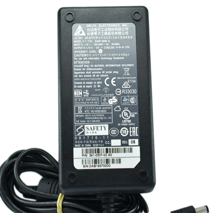 ADAPTADOR DELTA CISCO EADP30HB CARGADOR 12V DC 2.5A