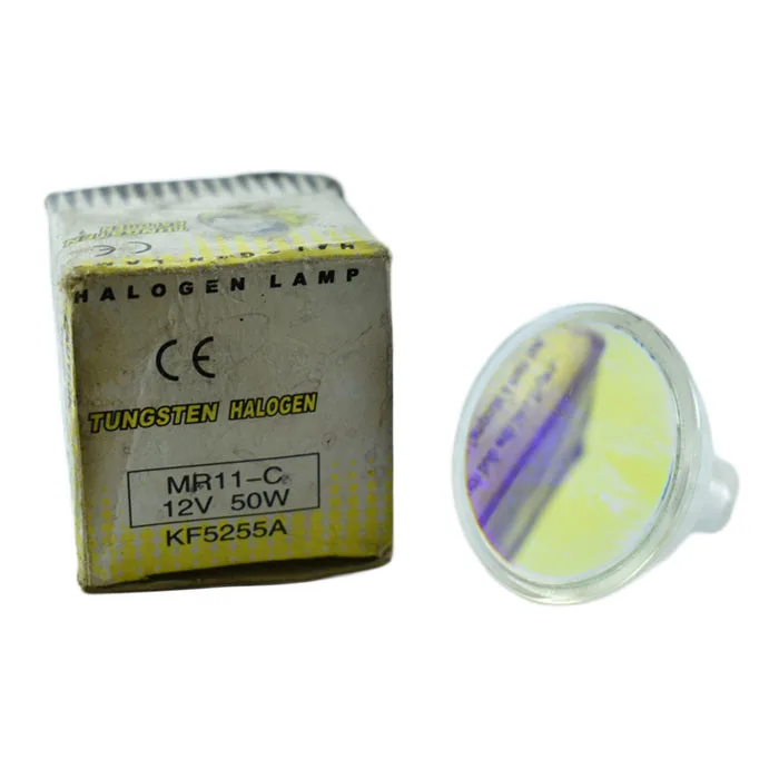 LÁMPARA HALÓGENA MR11 COLOR AZUL 12V 50W TUGSTENG HALOGEN LAMP