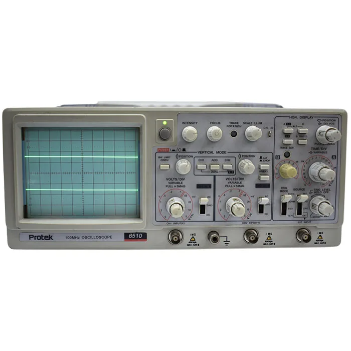 OSCILOSCOPIO 100 MHZ 2 CANALES ANÁLOGO PROTEK 6510 OSCILLOSCOPE