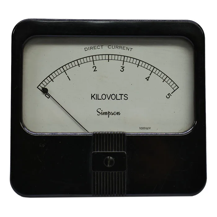 MEDIDOR DE KILOVOLTIOS DC 0 A 5K V KILVOLTIMETRO ANÁLOGO SIMPSON VOLTIMETER
