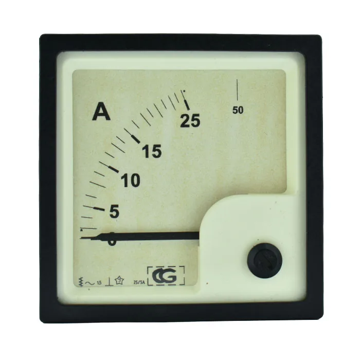MEDIDOR DE AMPERIOS 0 A 50 AMP DC AMPERIMETRO ANALOGO EQ AMPMETER AMPEREMETER