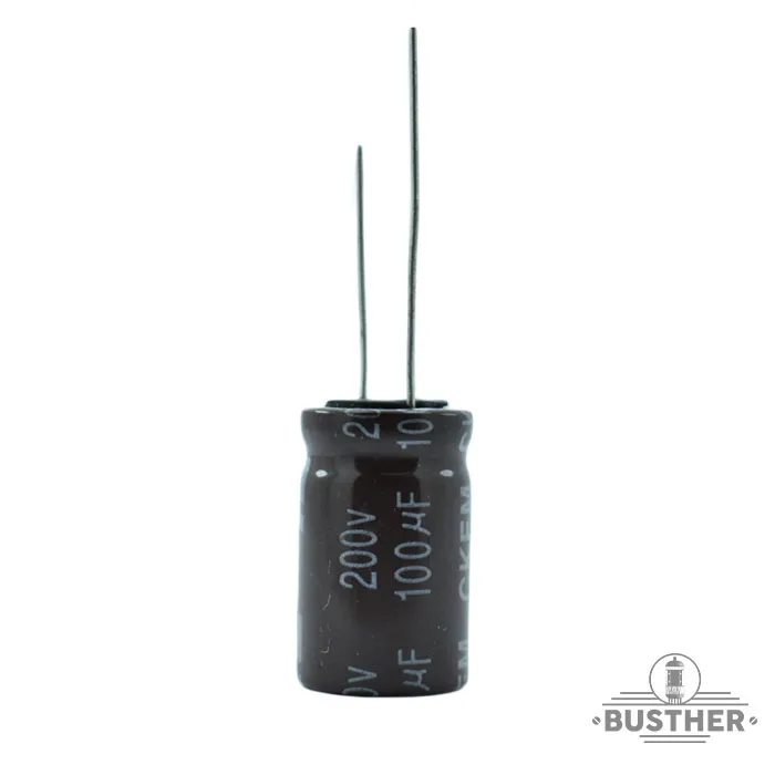 CAPACITOR ELECTROLÃTICO 100 MFD 200 VDC CKM RADIAL