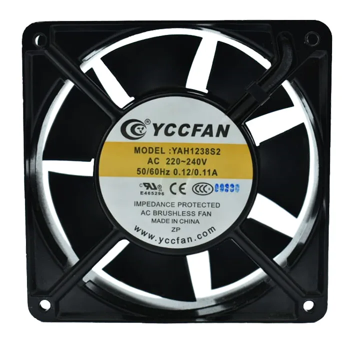 Ventilador Axial 120x120x38mm 220V AC YCCFAN (Modelo YAH1238S2)