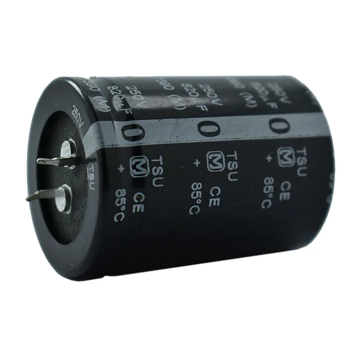 CAPACITOR ELECTROLITICO 820 MFD 250 VDC CONDENSADOR RADIAL TSU ELECTROLYTIC CAPACITOR 820UF 250 VDC - Imagen 2