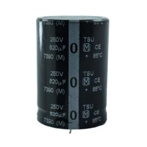 CAPACITOR ELECTROLITICO 820 MFD 250 VDC CONDENSADOR RADIAL TSU ELECTROLYTIC CAPACITOR 820UF 250 VDC