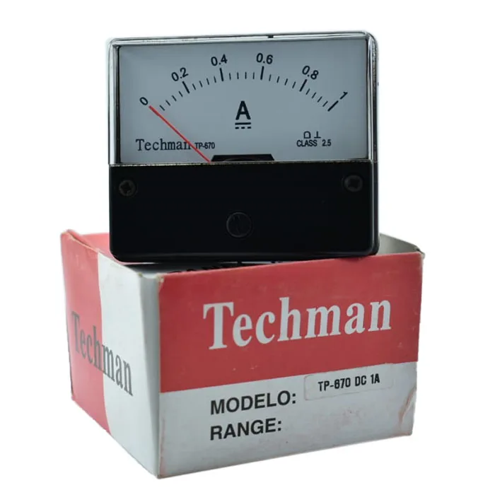 Amperímetro analógico de 0 A 1 Amp DC TECHMAN TP-670 - Imagen 2
