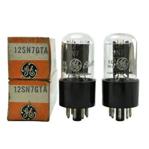 Pair of NOS General Electric 12SN7GTA Tubes – Dual Triode