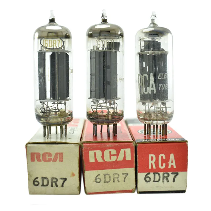 6DR7 RCA 3 TUBES NOS DOUBLE TRIODE 6DR7