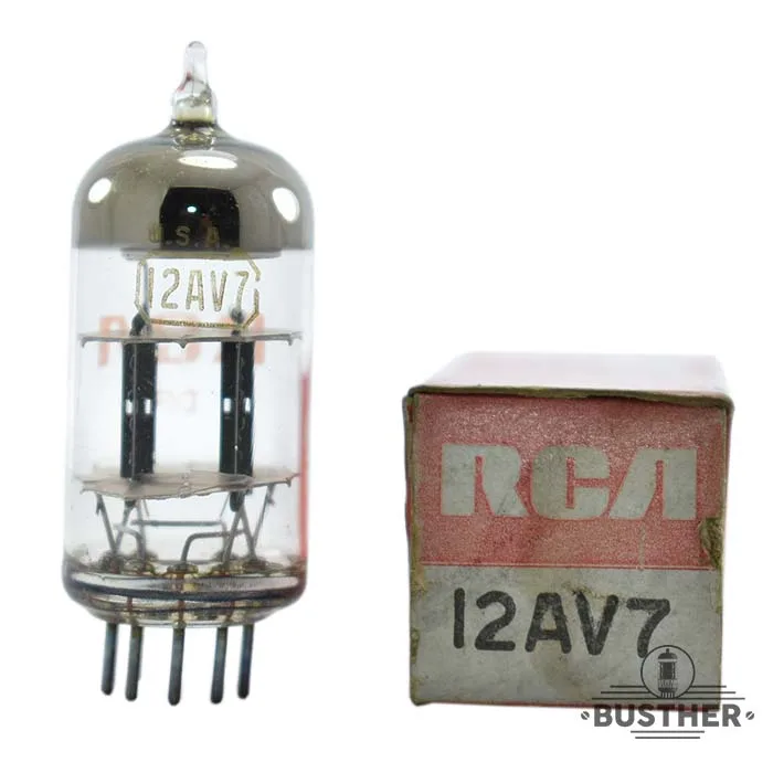 VÃ¡lvula 12AV7 RCA NOS Doble Triodo