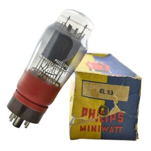 Tubo antiguo EL33 Philips Válvula Pentodo Vintage 6.3V