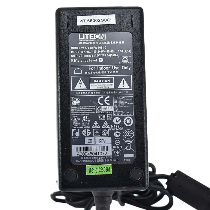 Adaptador Lite-On 12V 5A PA-1061-D
