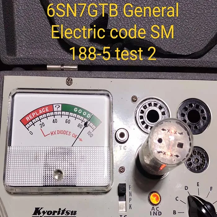 Tubo antiguo 6SN7GTB General Electric Doble Triodo 188-5