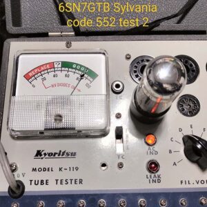 6SN7GTB SYLVANIA CODE 552C TEST 2