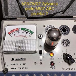 6SN7WGTA SYLVANIA TEST 6807ABC