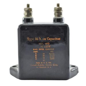 Condensador Mica 250pF 10kVDC CDE type 86 0.00025 ÂµF