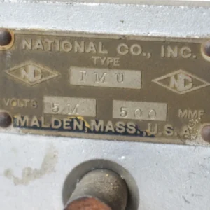 National TMU Transmitting Variable Capacitor - 500pF / 5000V