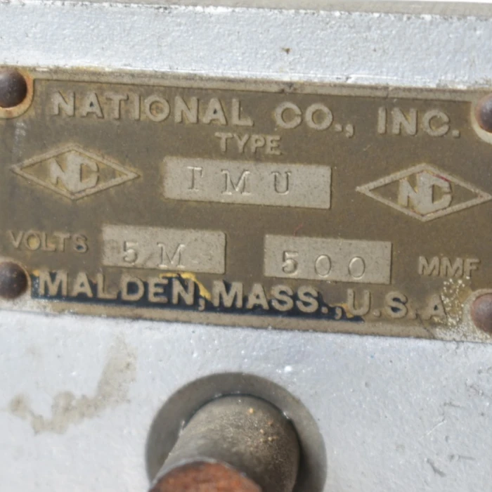 National TMU Transmitting Variable Capacitor - 500pF / 5000V
