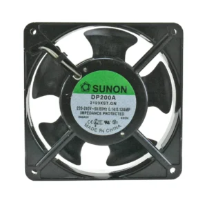 Ventilador Sunon DP200A 120mm 220V AC marco de metal con terminales.