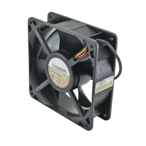 Ventilador industrial Sunon 120x38mm 5 aspas negras de alta presiÃ³n.