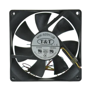 Ventilador de 92mm T&T 7 aspas negras.