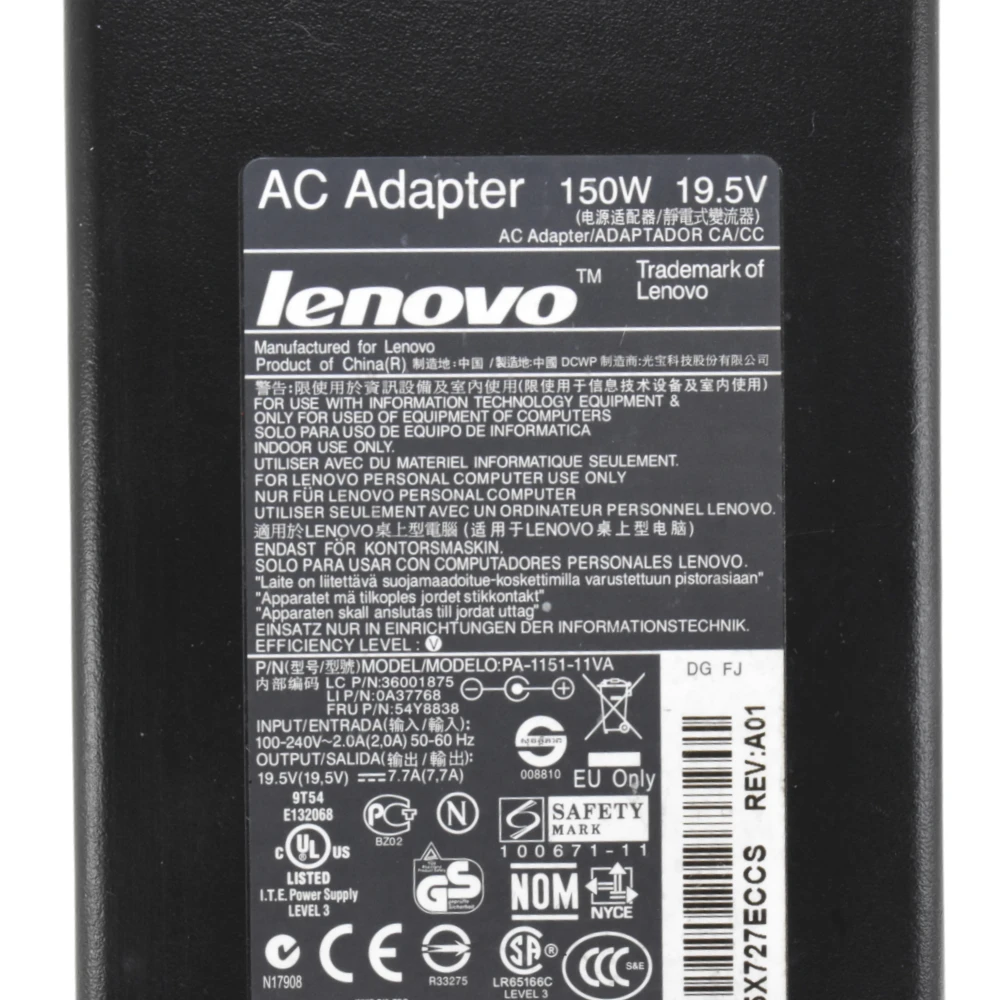 Cargador Lenovo PA-1151-11VA Original 150W 19.5V